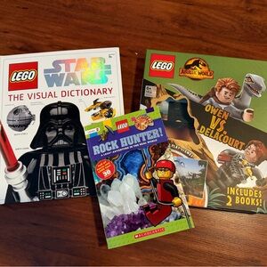 LEGO Star Wars and Jurassic World Book Collection plus book interactive legos